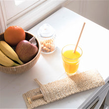 画像をギャラリービューアに読み込む, 手編み ナチュラル ラフィア インテリア バッグ バンブーストロー